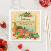 Erntedank Cornucopia Abundance Horn von viel Serviette (Beispiel)