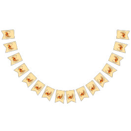 Erntedank Cornucopia auf Cremetöschchen Wimpelkette