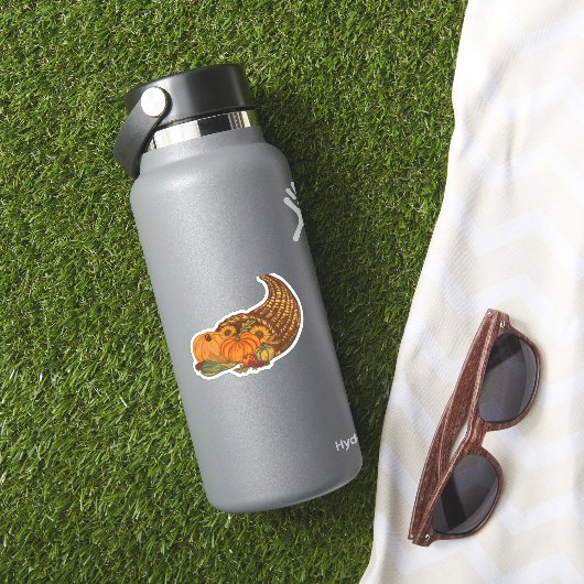 Erntedank Cornucopia Classic T - Shirt Aufkleber (HydroFlask Insitu)