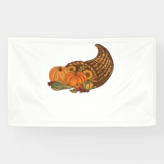 Erntedank Cornucopia Classic T - Shirt Banner (Horizontal)