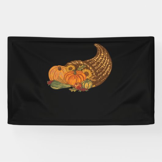 Erntedank Cornucopia Classic T - Shirt Banner (Horizontal)