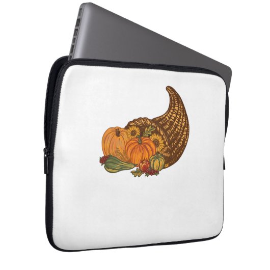 Erntedank Cornucopia Classic T - Shirt Laptopschutzhülle (Vorne Rechts)