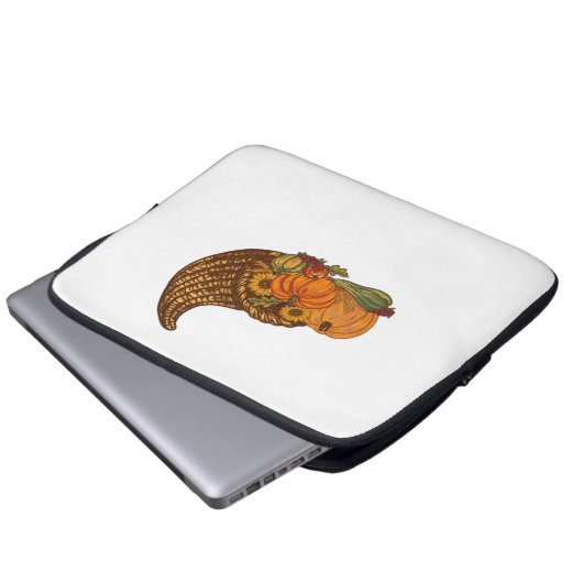 Erntedank Cornucopia Classic T - Shirt Laptopschutzhülle (Vorne Knopf)