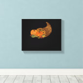 Erntedank Cornucopia Classic T - Shirt Leinwanddruck (Insitu (Holzboden))