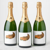 Erntedank Cornucopia Classic T - Shirt Schaumweinetikett (Flaschen)