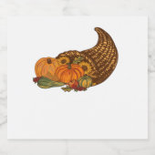 Erntedank Cornucopia Classic T - Shirt Schaumweinetikett (Einzelnes Label)