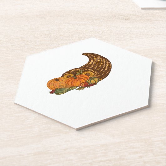 Erntedank Cornucopia Classic T - Shirt Untersetzer (angewinkelt)