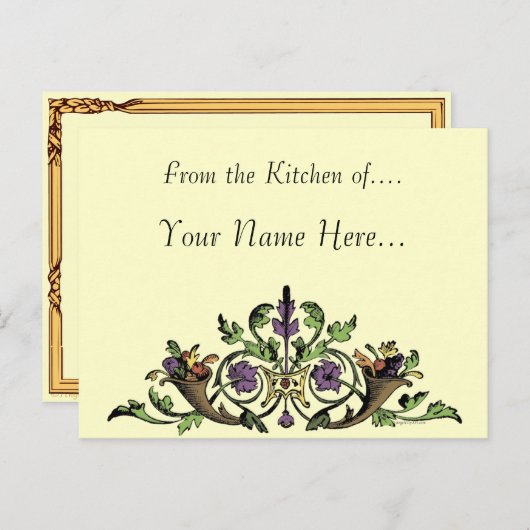 Erntedank cornucopia Custom Recicard Postkarte (Vorne/Hinten)