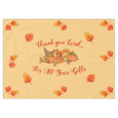 Erntedank Cornucopia"Danke Lord"Tablecloth Tischdecke (Vorderseite (Horizontal))