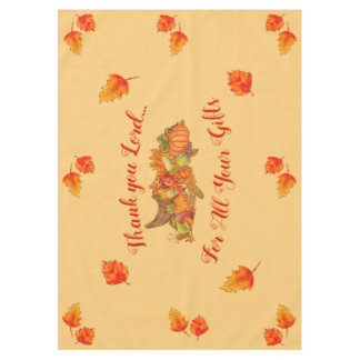 Erntedank Cornucopia"Danke Lord"Tablecloth Tischdecke