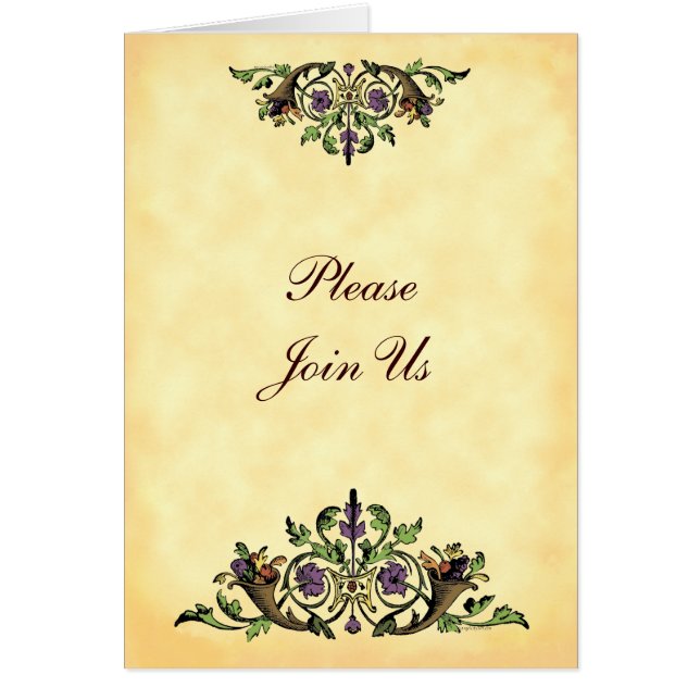 Erntedank Cornucopia Einladung (Vorne)