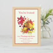 Erntedank Cornucopia Einladung (Stehend Vorderseite)