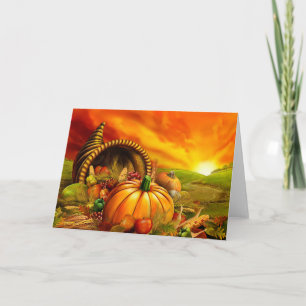 Erntedank Cornucopia Feiertagskarte