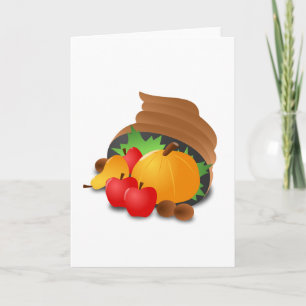 Erntedank Cornucopia Feiertagskarte