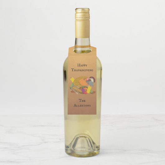 Erntedank Cornucopia Flaschenanhänger (Auf Flasche)