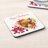 Erntedank Cornucopia Getränkeuntersetzer (Linke Seite)