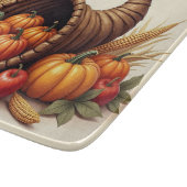Erntedank Cornucopia Glas Cutting Board Schneidebrett (Ecke)