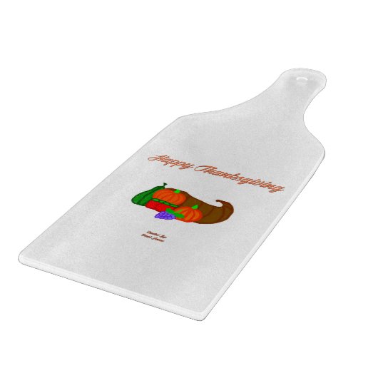 Erntedank Cornucopia Glasfaser Schneidebrett (Ecke)