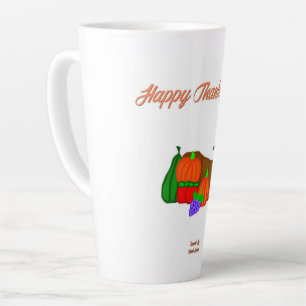 Erntedank Cornucopia Große Latte Tasse