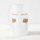 Erntedank Cornucopia Große Mattierte Tasse aus Gla (Vorderseite Links)