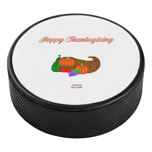 Erntedank Cornucopia Hockey Puck (3/4)