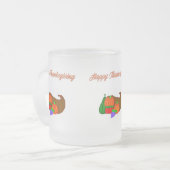 Erntedank Cornucopia Kleine Mattierte Tasse aus Gl (Vorderseite Links)