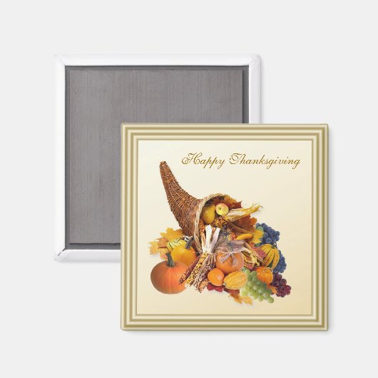 Erntedank. Cornucopia Magnet (Vorderseite/Rückseite)