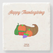 Erntedank Cornucopia Marbella Stone Untersetzer (Vorderseite)