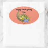 Erntedank Cornucopia mit Aufkleber für Blume (Tasche)