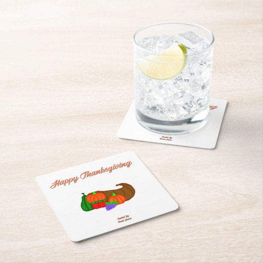 Erntedank Cornucopia Paper Untersetzer (Vor Ort)