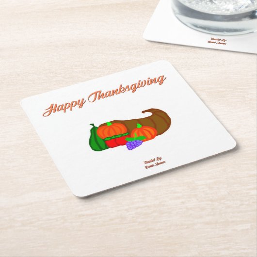 Erntedank Cornucopia Paper Untersetzer (angewinkelt)