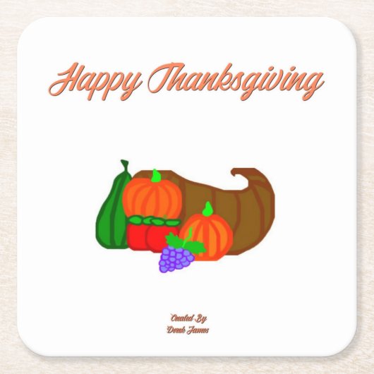 Erntedank Cornucopia Paper Untersetzer (Vorderseite)