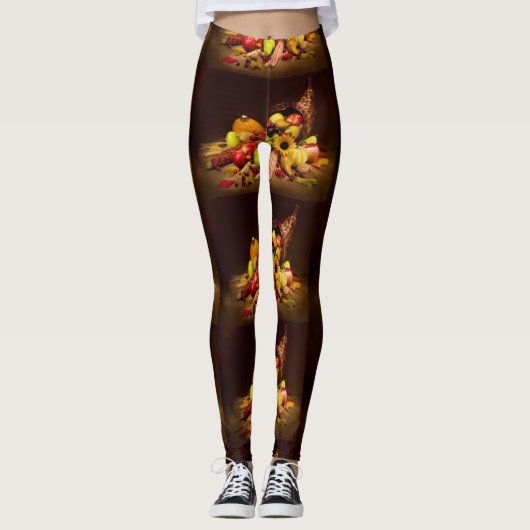 Erntedank Cornucopia Print Leggings (Vorderseite)