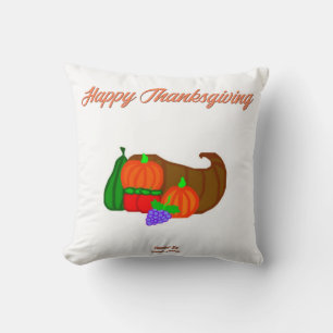 Erntedank Cornucopia Square Throw Kissen