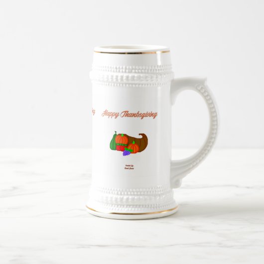 Erntedank Cornucopia Stein Tasse (Rechts)