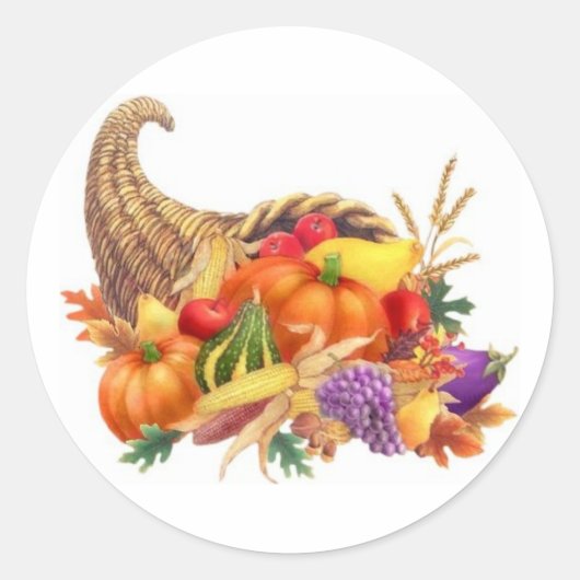 Erntedank Cornucopia Sticker (Vorderseite)