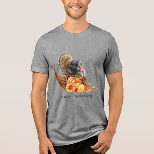 Erntedank Cornucopia Türkei T - Shirt Männer (Vorderseite)