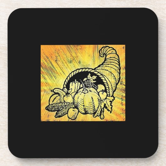 Erntedank Cornucopia Untersetzer (Vorderseite)