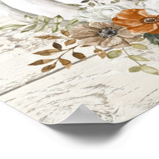 Erntedank "Count your segessing" Mauer Kunst Poster (Ecke)