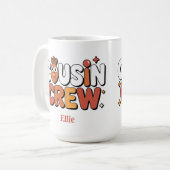 Erntedank Cousin Crew Typografie Kaffeetasse (Vorderseite Links)
