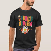 Erntedank Cousin geben Niedlichen Groovy Pumpkin F T-Shirt (Vorderseite)