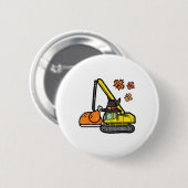 Erntedank Crane Türkei Bau Herbstkugel Button (Vorne & Hinten)