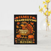 Erntedank Crew 2025 Funny Turkey Matchin Karte (Gelbe Blume)