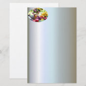 Erntedank Cronucopia mit Obst und Blume Briefpapier (Vorne/Hinten)