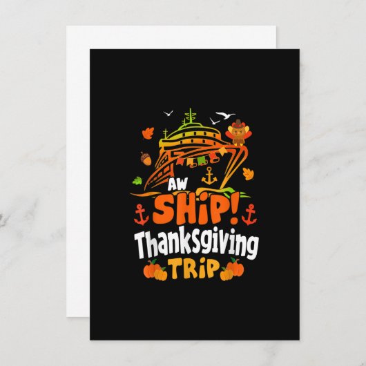 Erntedank Cruise Squad Matching Familienurlaub Einladung (Vorne/Hinten)