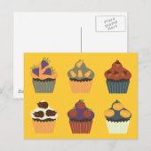 Erntedank Cupcakes Feiertagspostkarte (Vorne/Hinten)