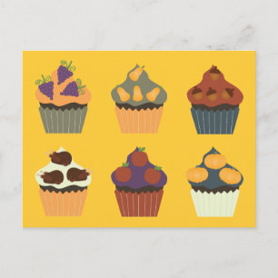 Erntedank Cupcakes Feiertagspostkarte