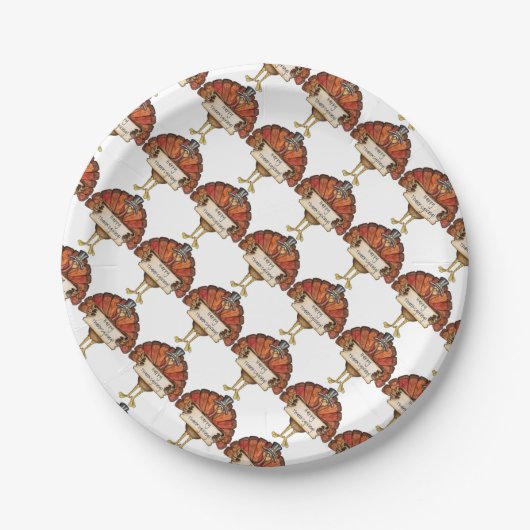 Erntedank Custom Paper Teller/Türkei Pappteller (Vorderseite)