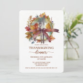 Erntedank Cutlery Einladung (Stehend Vorderseite)