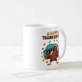 Erntedank-Dabbing-Truthahn Kaffeetasse (VorderseiteRechts)